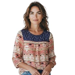 Hayden LA Multicolor Patterned Top